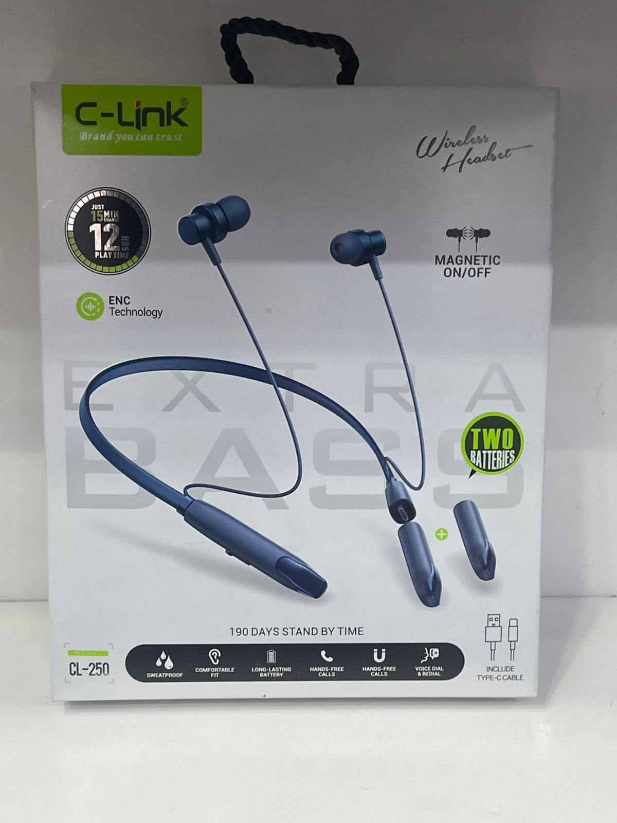 C Link TWS Bluetooth Handsfree Earbuds – Wireless Touch Control & HD Sound