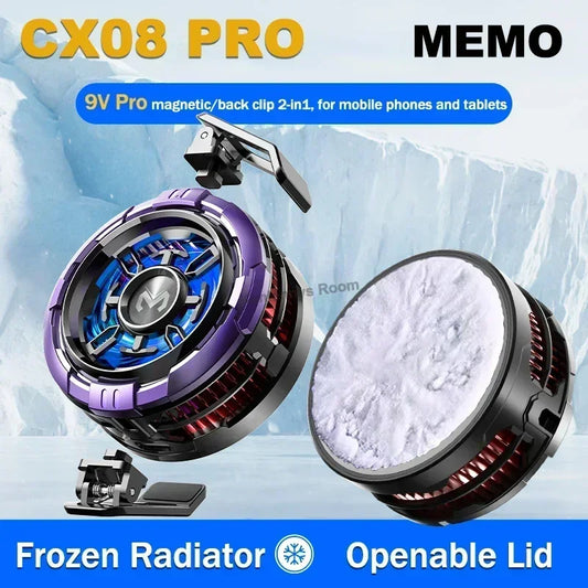 Memo CX08 Pro Gaming Cooling Fan | Ultra-Fast Semiconductor Cooling | RGB Lighting