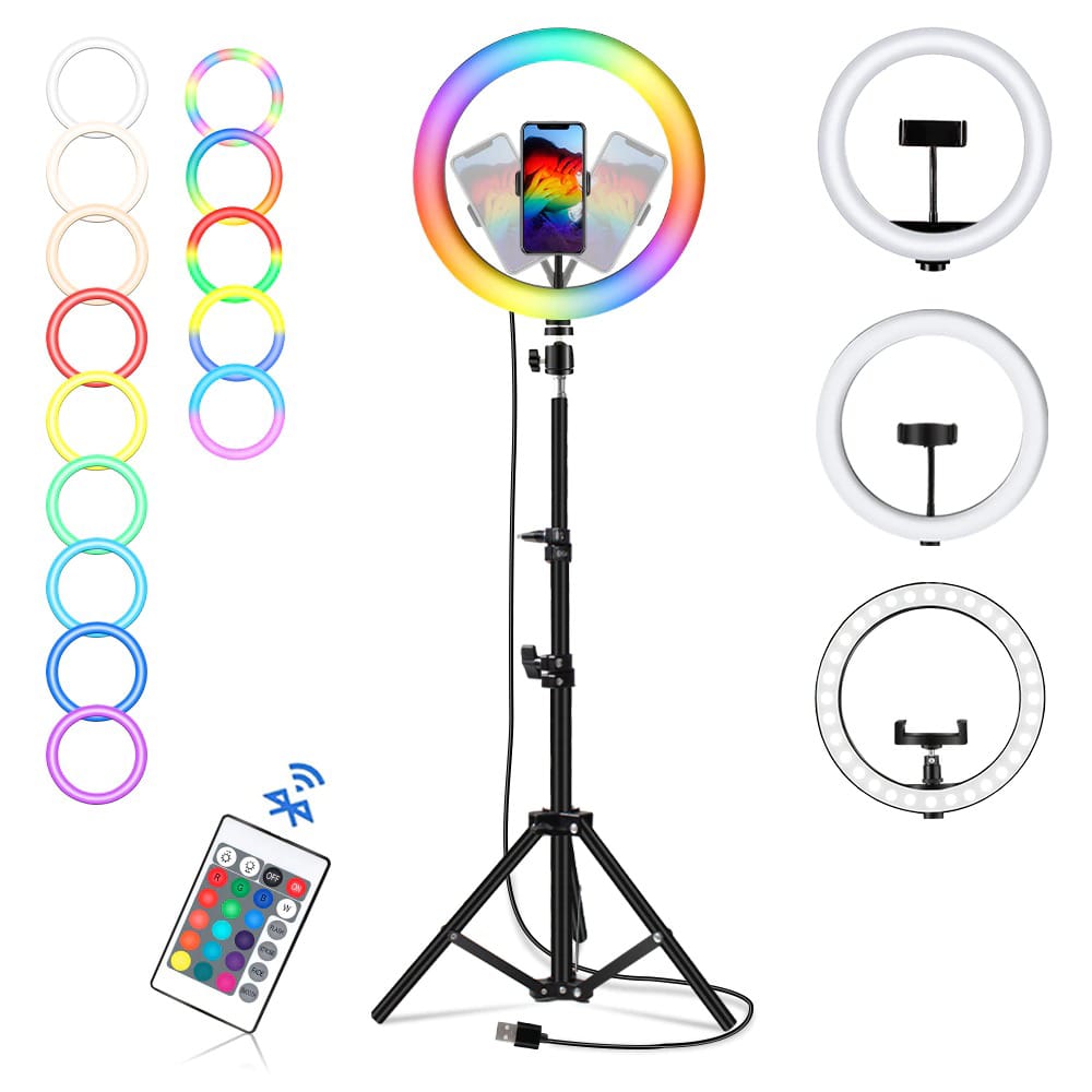 LED Ring Light with Tripod Stand – Adjustable Brightness for Photography & Videos