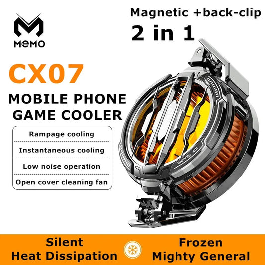 Memo CX07 Gaming Cooling Fan | Ultra-Quiet Semiconductor Cooler with RGB