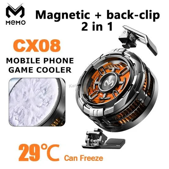 Memo CX08 Gaming Cooling Fan | RGB Backlit Phone Cooler | Fast Heat Dissipation