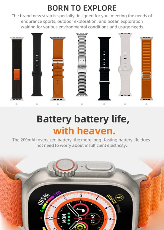 Ultra 2 7-in-1 Smart Watch – Rugged AMOLED Display with Fitness & Health Tracking